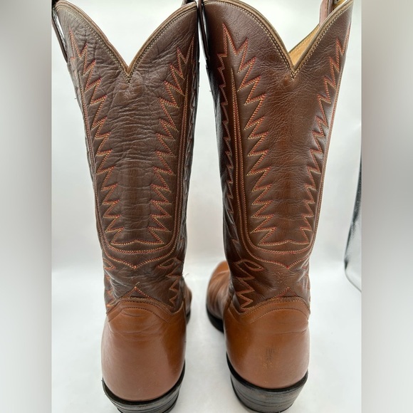 Vintage 90s Tony Lama 6210 Leather Cowboy Boots men’s 8.5 E Western Y2K - Picture 10 of 17